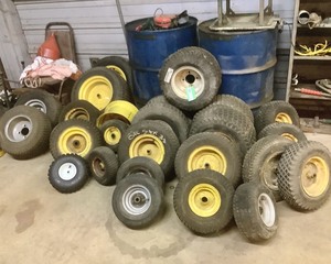 lot 451 image: Assorted LawnGarden Wheels and Tires