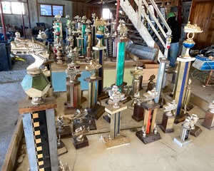lot 673 image: Quantity of Snowmobile Trophies