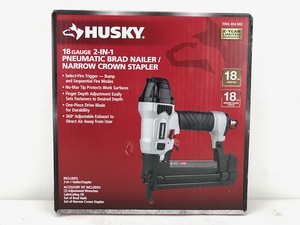 Husky 2-IN-1 Pneumatic Brad NailerNarrow Crown Stapler (18-Gauge)
