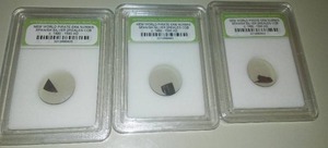 lot 213 image: 3 Spanish Silver 2 Reales 1470-1590 Pirate era.