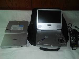lot 59 image: Portable DVD, CD, MP3 player, cord, battery, Case.
