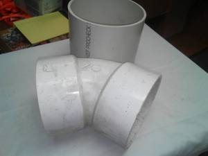 lot 67 image: 6 in. elbow Pvc - new schedule 40.