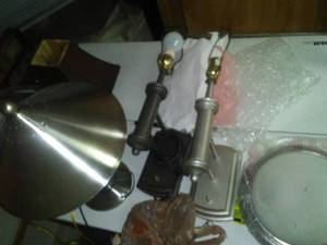 lot 69 image: Lighting - 5 wall Sconces, ceiling, table, working.