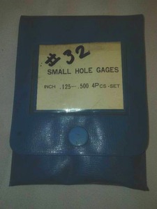 lot 145 image: Small Hole gauge set in vinyl holder.