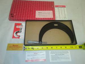 lot 159 image: Starrett Micrometer 6 inch in box with documents.