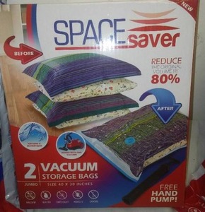 lot 167 image: Space saver vacuum storage bags - Like New
