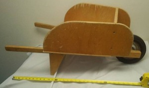 lot 177 image: kids wood Wheelbarrow