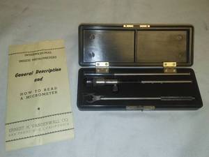 lot 242 image: International tool Inside Micrometer set, in case.