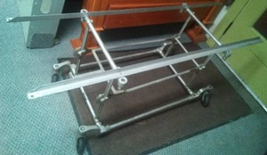 lot 253 image: Heavy gauge casket cart - sturdy, fabulous casters