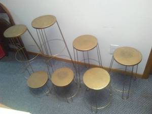 lot 278 image: 7 metal stackable floral stands