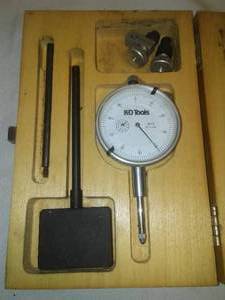 lot 284 image: KD tools Dial Indicator a base depth in wood box.
