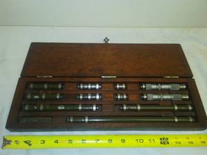 lot 285 image: Lufkin inside micrometer in wood box.