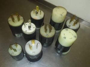 lot 305 image: Electrical Ends 3 phase male & female
