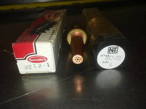 lot 308 image: 3 Acetylene torch tips Smith mc12-1.