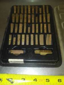 lot 334 image: Engraving set brass numbers & letters