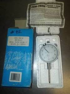 lot 343 image: Cen Tech 1 in.  dial indicator in box.