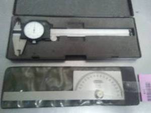 lot 351 image: Craftsman Protractor & Manual Caliper.