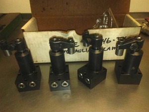 lot 406 image: Hydraulic clamps & Screws.