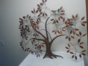lot 442 image: decorative tree - brass copper & gold colored
