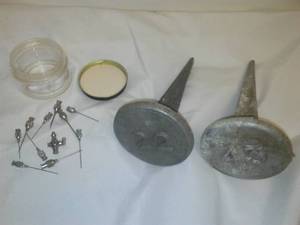 lot 457 image: Embalming needles and alloy plot markers