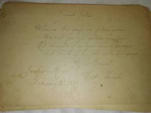 lot 489 image: Autograph Book - Notes to Julia 1888 & newer - Amazing