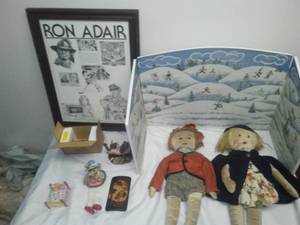 lot 492 image: 2 handmade dolls -1950s, Boyds Bears & more