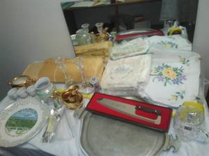 lot 502 image: Misc. Needlework, advertising, Glenwood, Becker County, Mikasa Mug & more.