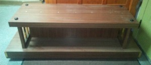lot 100A image: Casket Presentation Cart. entertainment center etc...