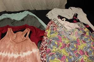 14 shirts, a skirts, a bodysuit...