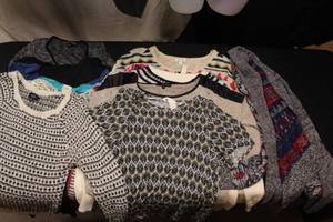 Assortment of 25 shirtssweaters...
