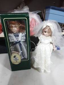 2-Porcelain Dolls 1-Bride By Arlene Fritsch & 1-Geppeddo With Box
