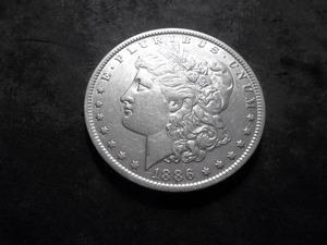 1886 O Morgan Silver Dollar
