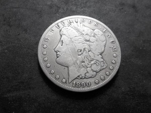 1890 CC  Morgan Silver Dollar