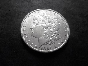 1891 CC Morgan Silver Dollar