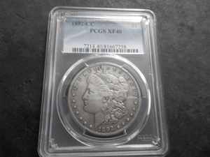 1892 CC Morgan Silver Dollar