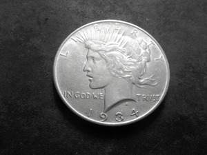 1934 D Silver Peace Dollar