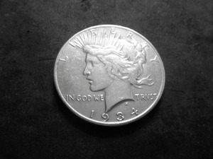 1934 S Silver Peace Dollar