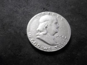 1954 S Franklin Half Dollar