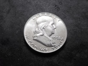 1958 D Franklin Half Dollar