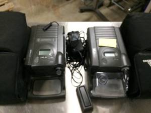 lot 13 image: LOT OF 2 RESPIRONICS CPAP MACHINES REMstar Plus &amp BIPAP AUTOSV ADVANCED BOTH WSMART CARDS &amp TRAVEL BAGS - ONE WITHOUT RESERVIOR &amp THE OTHER HAS A SMALL CRACK IN BASE THAT DOES NOT AFFECT OPERATION - GOOD WORKING CONDITION