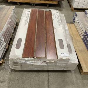 lot 608 image: 355 SF Brazilian Cherry Carnival Laminate Flooring