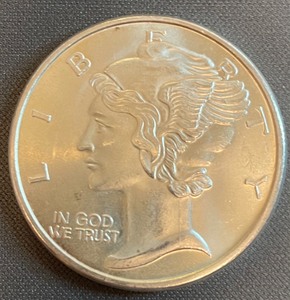 1 Troy Ounce .999 Mercury Head Silver Round
