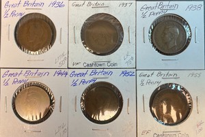 6 Different Great Britain 12 Cents