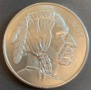 1 Troy Ounce .999 Silver Native American Round
