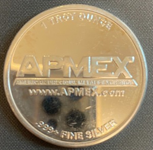 1 Troy Ounce .999 Silver APMEX Round