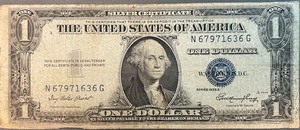 1935E $1 Silver Certificate - N 67971636 G