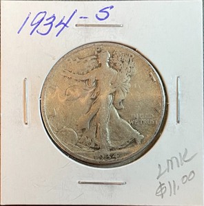 1934-S Walking Liberty Half Dollar