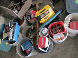 lot 24 image: Large lot of tools and hardware...