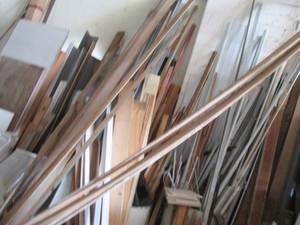lot 27 image: Huge lot of trim wood salvaged from...
