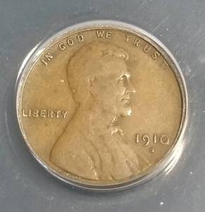 1910-S US WHEAT CENT F12 DETAILS ANACS